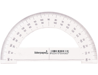Semicírculo Liderpapel plástico 14cm.
